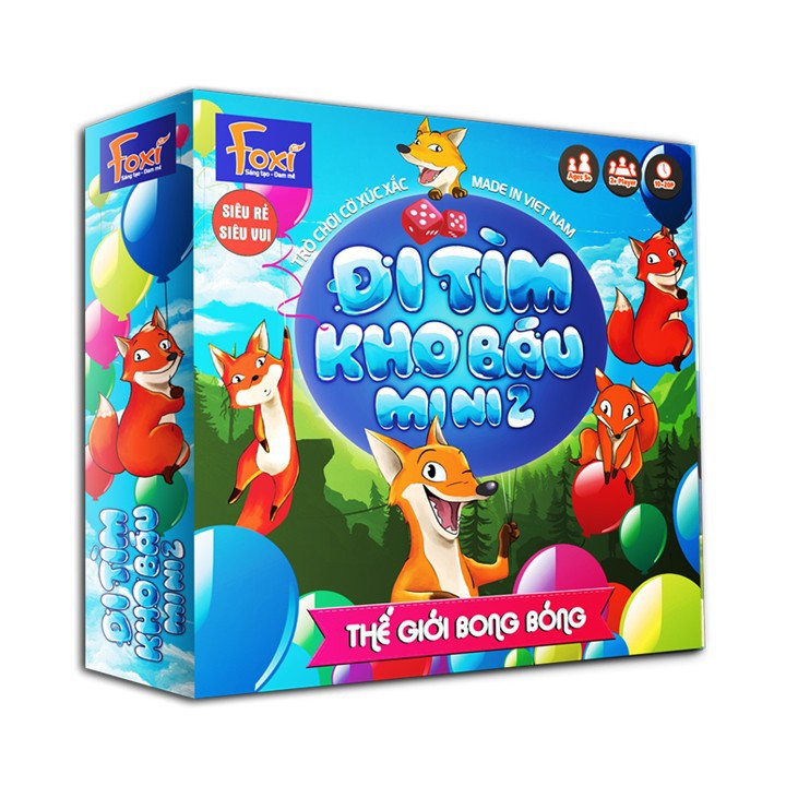 Boardgame-Đi tìm kho báu mini Foxi-Đồ chơi trẻ em thông minh sáng tạo-phát triển IQ cao-Trò chơi tương tác-Siêu thú vị