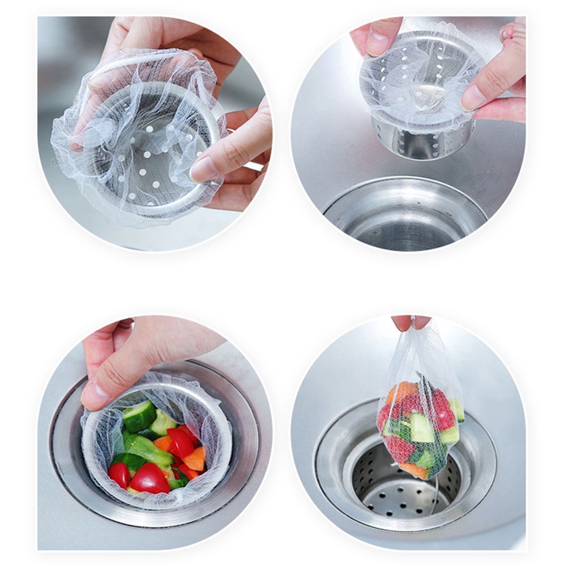 Set 30 Túi Lưới Lọc Rác Dùng Một Lần Cho Nhà Bếp