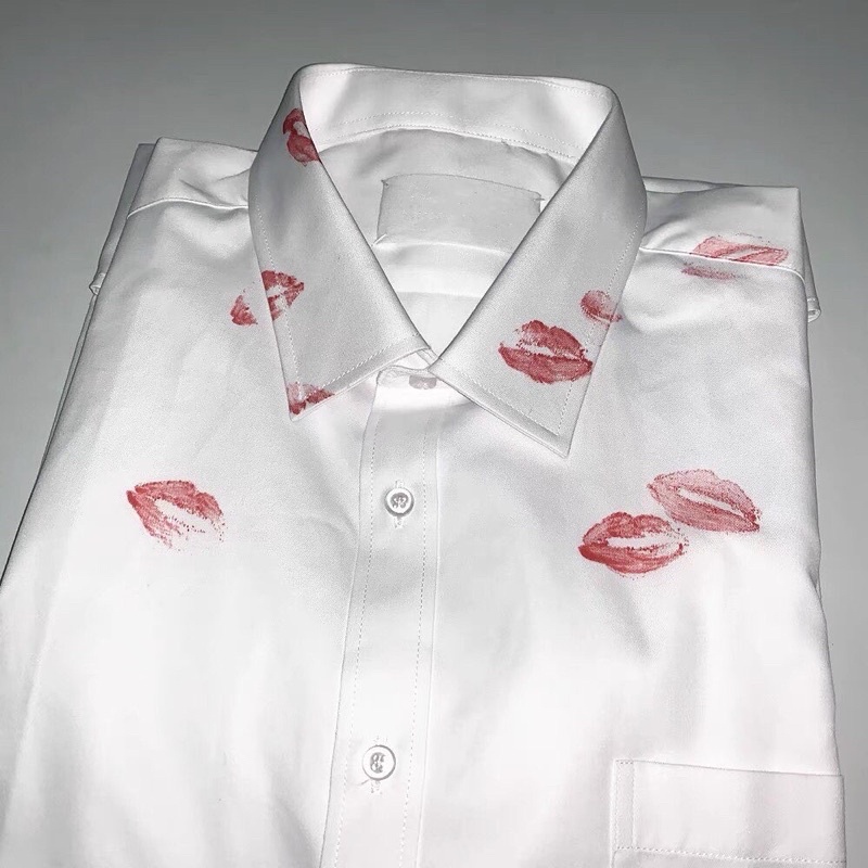Áo sơ mi unisex in hình đôi môi dễ thương