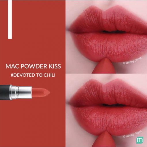 MAC - Son lì MAC Powder Kiss Lipstick 3g màu Devoted To Chili 316