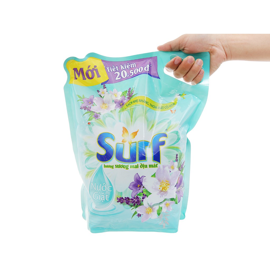 nước giặt surf túi nắp xoáy hương nước xả vải mới 3.5kg