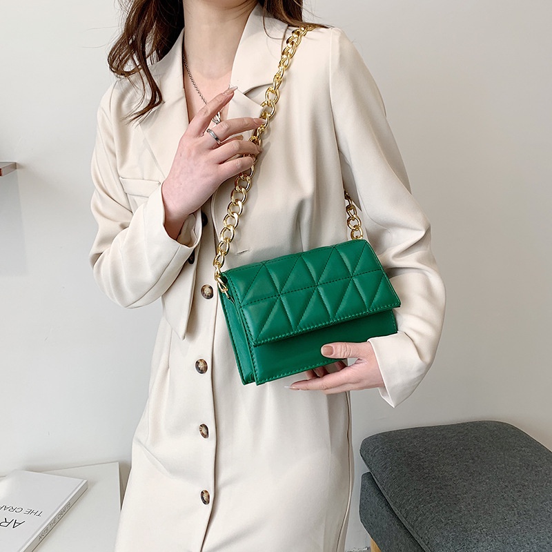 JASMIN NOIR Túi Đeo Chéo Quai Xích Họa Tiết Kẻ Sọc Cho Nữ