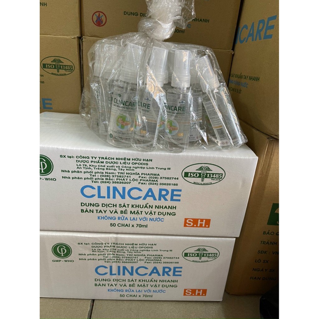 DUNG DỊCH SÁT TRÙNG BỀ MẶT CLINCARE S.H 500/70ml