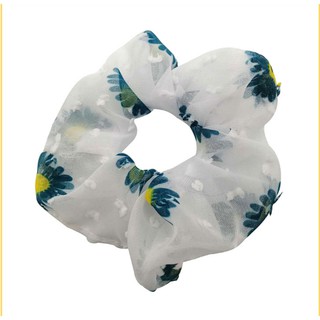 Scrunchies hoa cúc nhiều màu (dây buộc tóc vải hót trend)