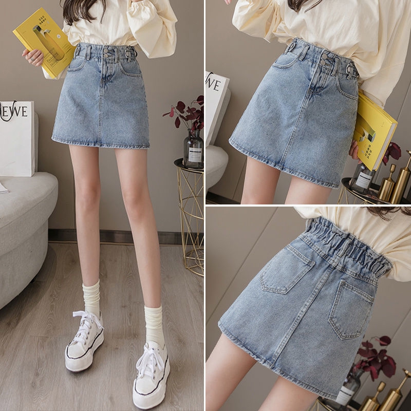 Chân Váy Denim Chữ A Lưng Cao Thêu Hoa Cúc Xinh Xắn Thời Trang Mùa Hè | BigBuy360 - bigbuy360.vn