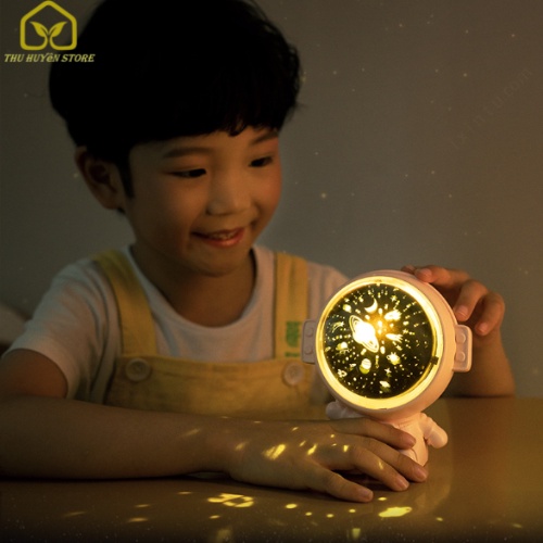 💖𝑭𝒓𝒆𝒆𝑺𝒉𝒊𝒑💖Đèn Phi Hành Gia Chiếu Sáng Bầu Trời Vũ Trụ Kèm Nhạc ,Điều Chỉnh Được Độ Xoay - Đèn Decor Phòng Ngủ Chill