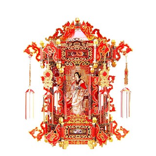 Mô hình lắp ráp 3d kim loại lồng đèn tân hôn palace lantern – p132-rg piececool