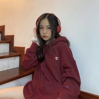 Áo Hoodie Champion Logo Màu Đỏ