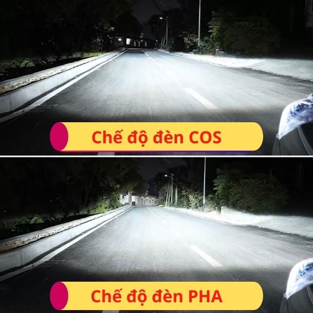 Đèn Pha Bi LED T2 Chân H4 12V Dành Cho Ô Tô Và Xe Máy