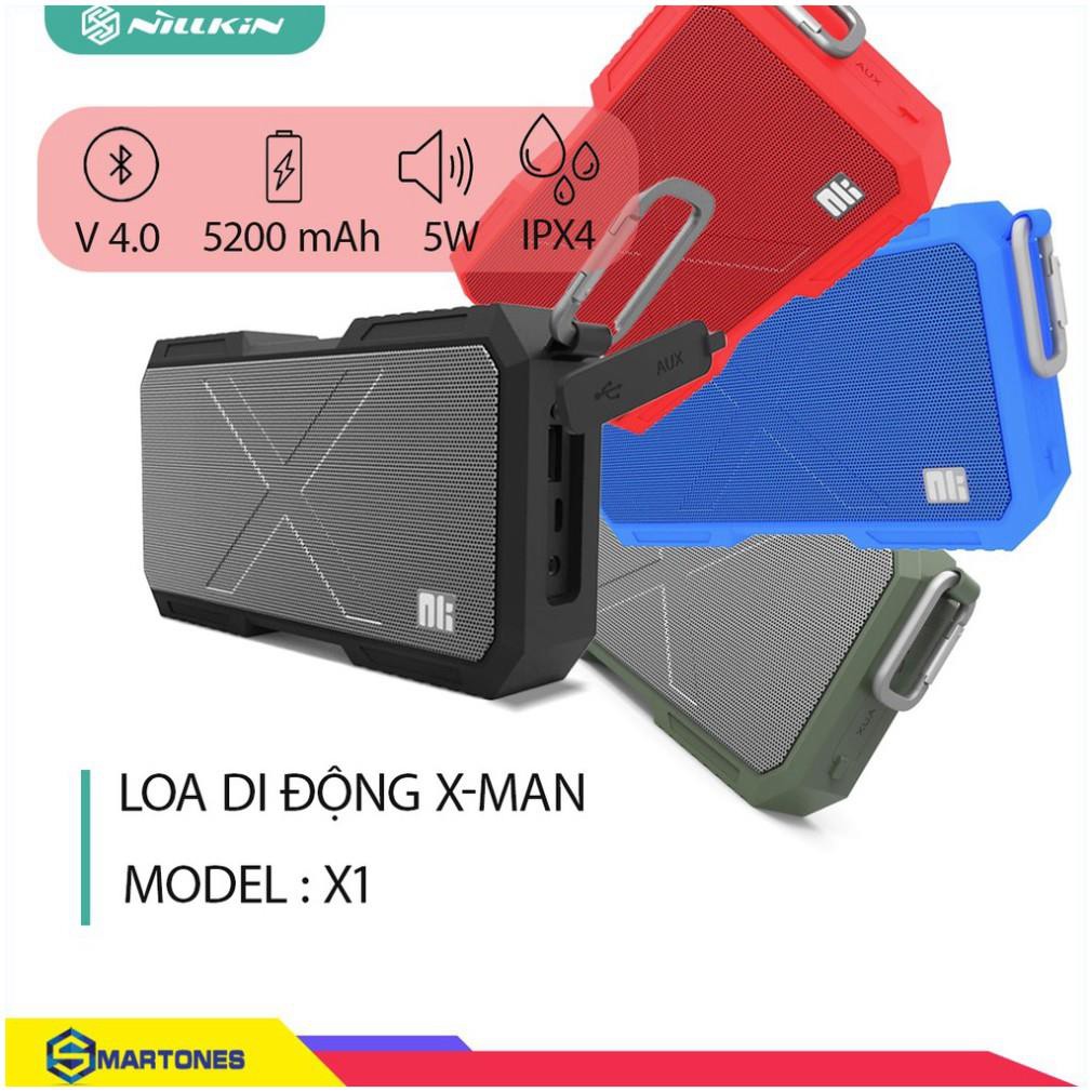 Loa di động Nillkin X-Man X1 công suất 5W loa kép chống nước IPX4 , 5200mAh