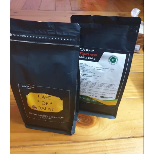 CAFE DE DALAT tổng hợp Cầu đất ( Robusta( 70%)- Arabica (30%) -  (500gram)