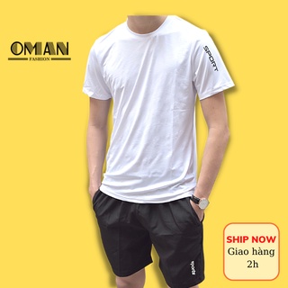 Bộ thể thao nam, bộ đồ tập gym chất THUN LẠNH SPORT co giãn 4c - OMAN BH20