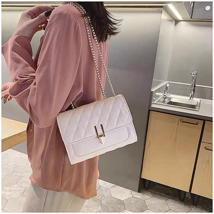 Túi đeo chéo nữ trần trám bút chì đi chơi dự tiệc 3 ngăn đẹp HT09