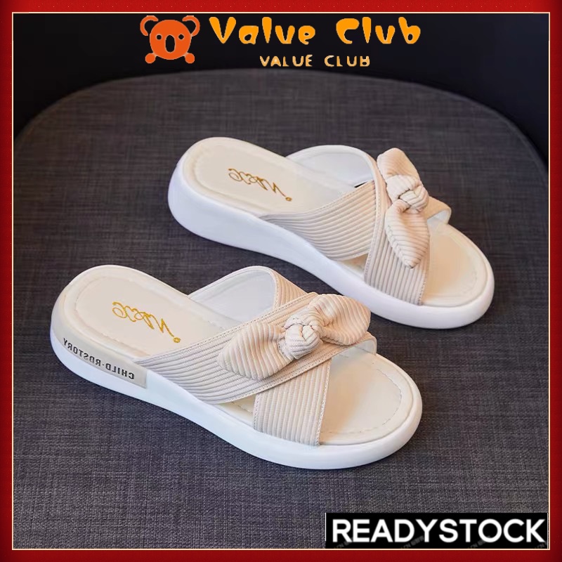 Dép xỏ chân thắt nơ thiết kế năng động thời trang phong cách Nhật Bản dành cho nữ