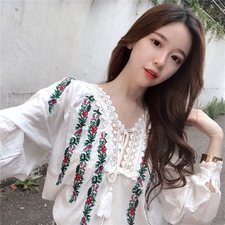 (ORDER) Áo sơ mi thêu hoa