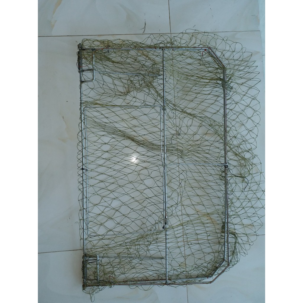 Mẹt bẫy quốc, bẫy bìm bịp  ( loại vuông kích thước 67x80cm) chất liệu thép mạ chì không rỉ, lò xo cực mạnh