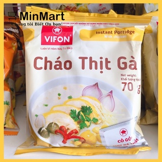 Cháo thịt gà vifon có gói gà thật 70g cháo tươi minmart