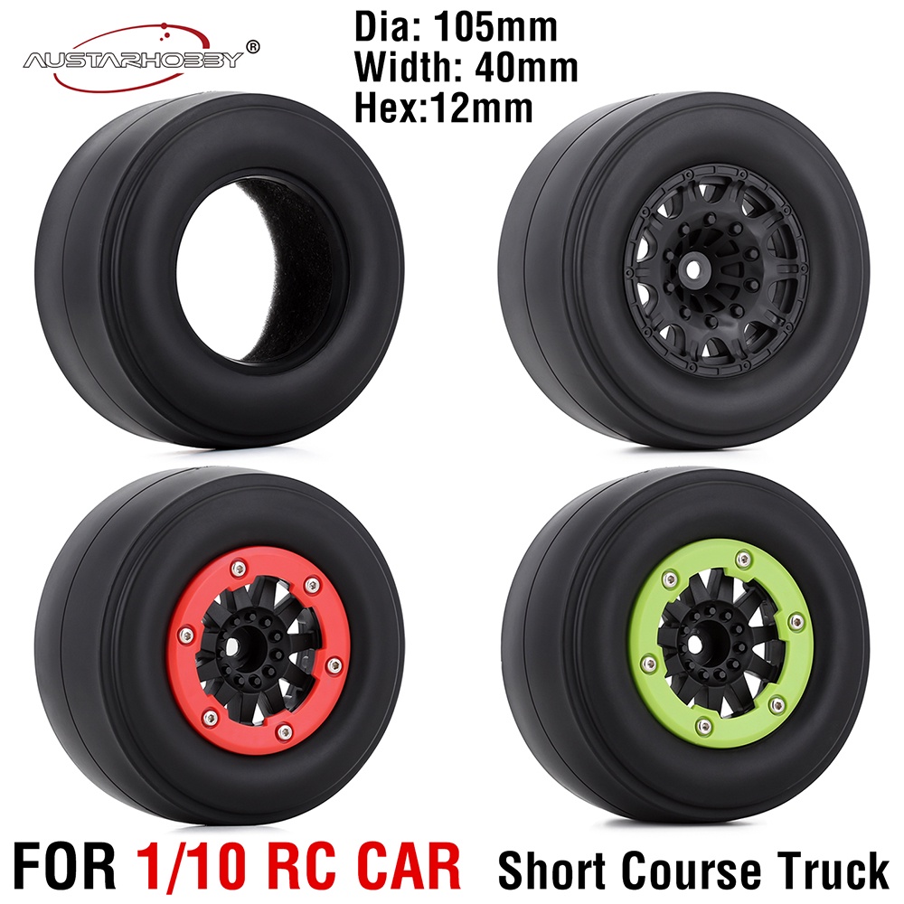 Bộ 4 Bánh Xe Đồ Chơi Điều Khiển Từ Xa Traxxas Slash 2WD Tỉ Lệ 1 / 10 12mm