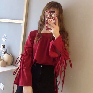Áo babydoll tay loa thắt dây công chúa m13 😍😍