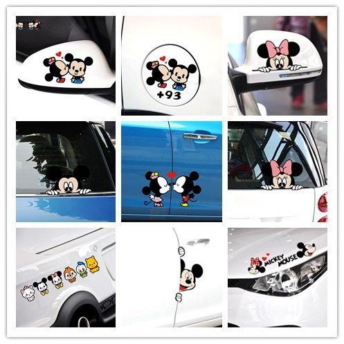 Decal dán xe hơi hình chuột Mickey