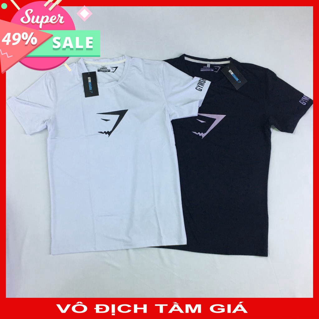 Áo Gym Shark Logo thể thao ôm body thoáng mát thấm mồ hôi co giãn 4 chiều tập gym đi dạo thoải mài không nh