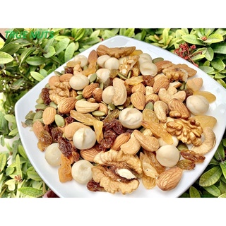 Hạt dinh dưỡng mix 5 loại hạt: óc chó, hạnh nhân, macca, điều, bí