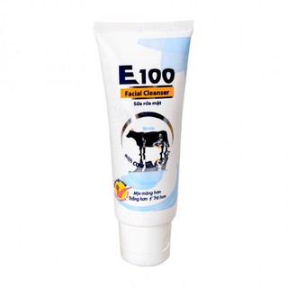 E100 Bò 50ml - 80ml -Sữa rửa mặt trắng da