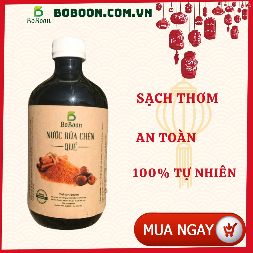 Nước rửa chén  enzym hữu cơ organic  bồ hòn Quế Boboon