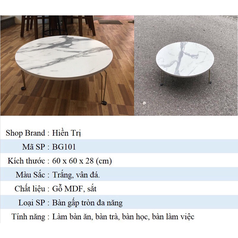 Bàn trà, bàn ăn ngồi bệt chân gấp gọn Gem Decor