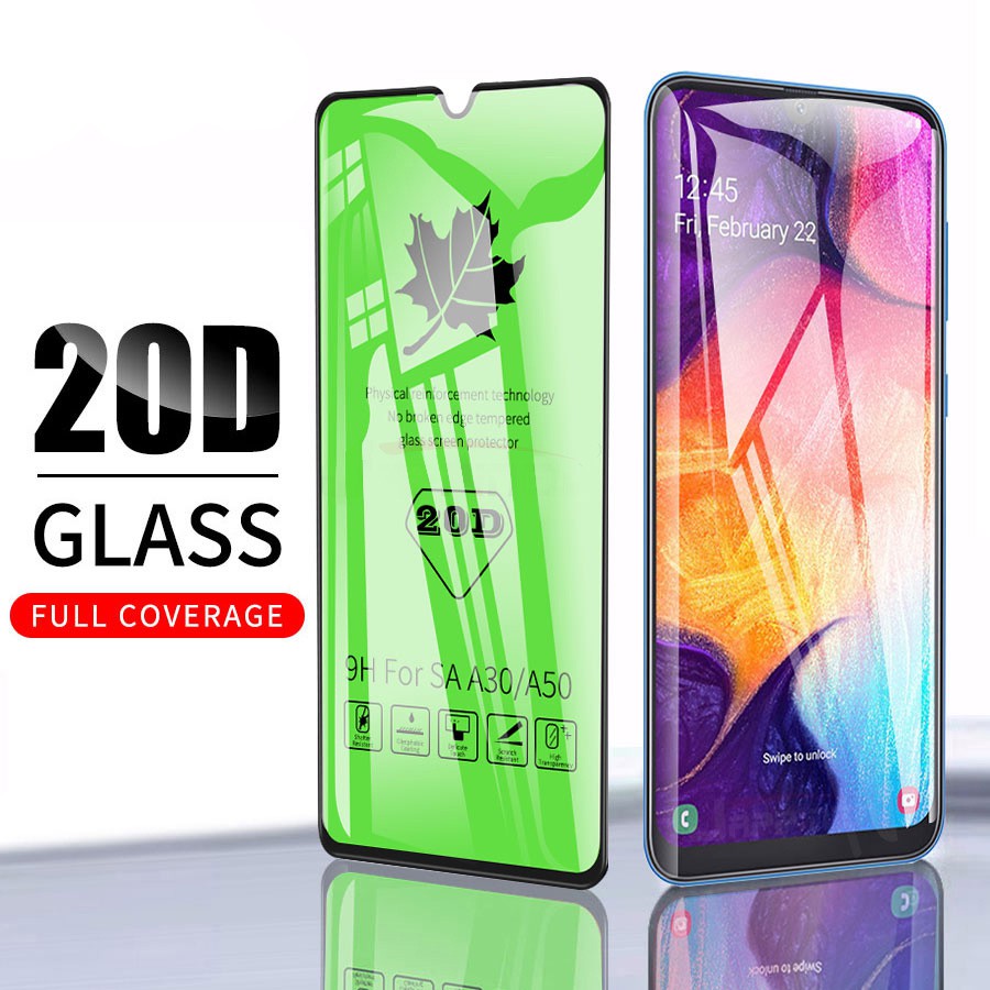 Samsung A10S A50S A30S A20S A6 A8 J4 J6 Plus A8+ 2018 A50 Tempered Glass Full Cover Screen Protector 20D