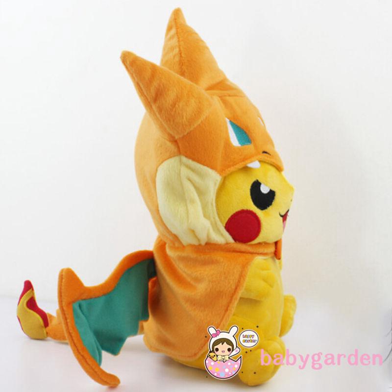 Thú nhồi bông hình Pikachu lai Charizard 9inch dễ thương