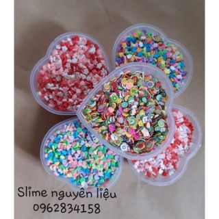 Cốm trang trí slime ,nail đất set cắt sẵn thái lát, cốm trộn slime giá rẻ nhất gói 5g -10g -50g-100g phụ kiện chụp hình