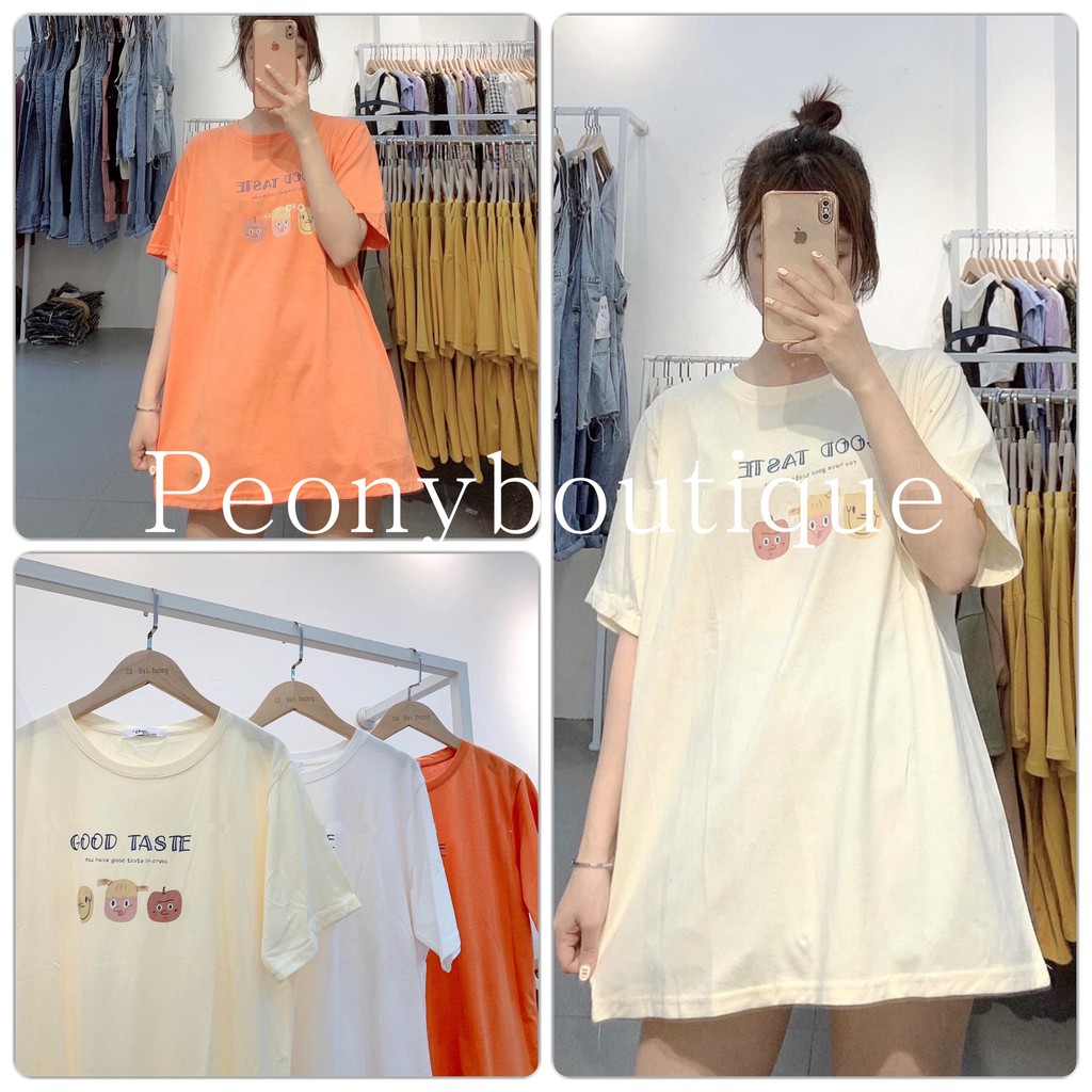 Áo Thun Nữ Good Taste PEONYB Nữ [FREESHIP] 🌸 Phông form rộng tay lỡ, pull dáng oversize màu CAM | TRẮNG | BE Ulzzang 🌸