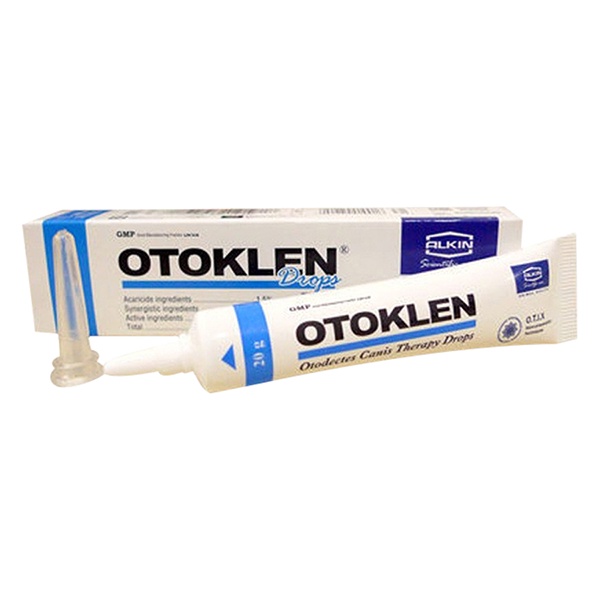 Nhỏ tai trị ve rận - viêm tai Alkin Otoklen cho chó mèo - tuýp 20gr