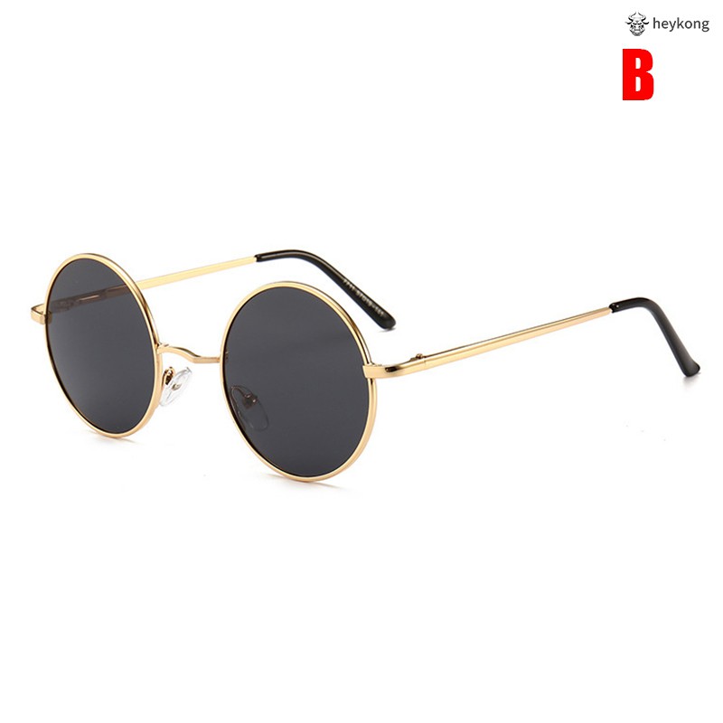 Vintage Retro Round Sunglasses Metal Circle Frame Casual Sunglasses for Men | BigBuy360 - bigbuy360.vn