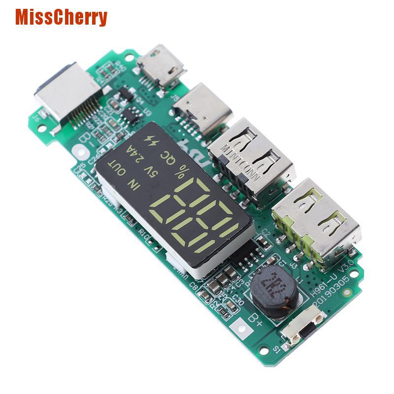Bảng Mạch Sạc Pin Usb Type C 2 Cổng Có Đèn Led Sự Bảo Vệ