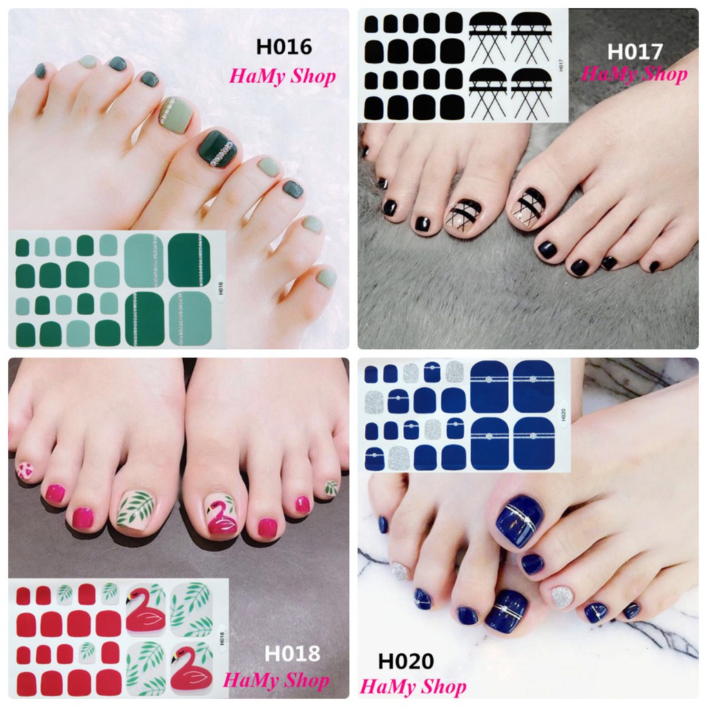 Sticker dán móng chân không thấm nước P1- Nail sticker