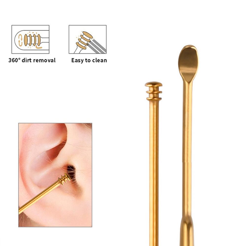 Dụng cụ ráy tai bằng thép không gỉ thiết kế đa năng tiện dụng