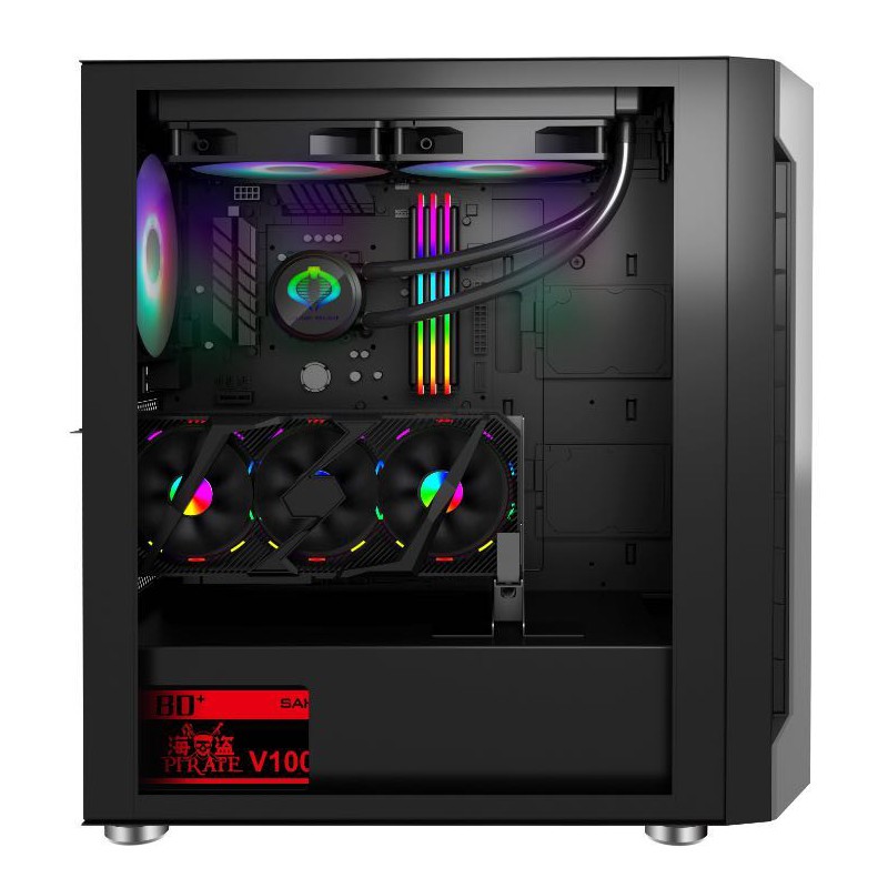 VỎ MÁY TÍNH , THÙNG CASE MÁY TÍNH SAHARA 501,M-ATX,ATX,MICRO ATX Mặt hông giả kính - Hàng chính hãng