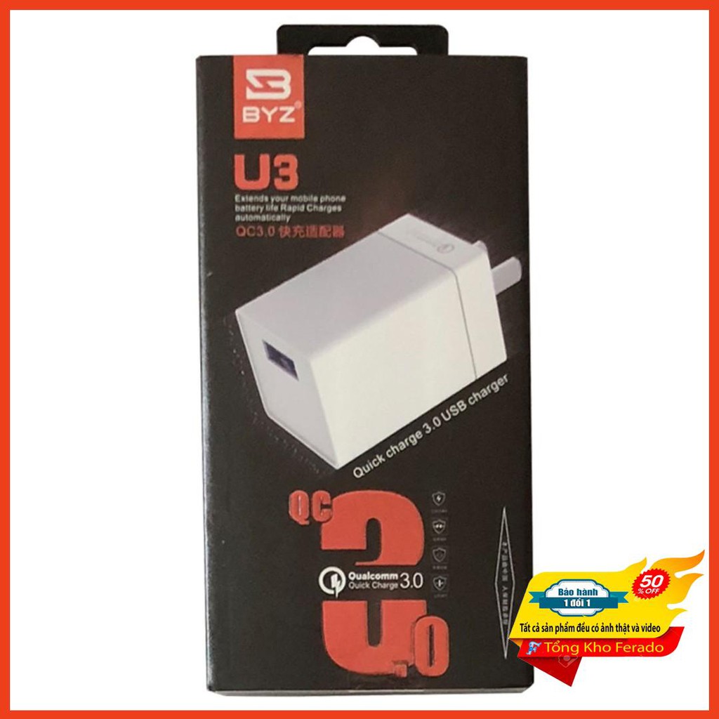 [ Siêu rẻ ] Củ Sạc BYZ U3