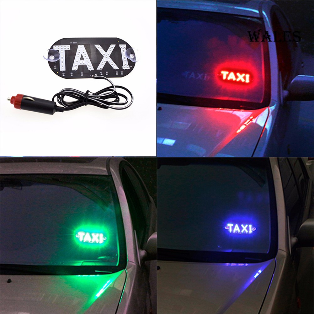 Bộ Đèn Led Chữ Taxi Gắn Biển Số Xe Ô Tô