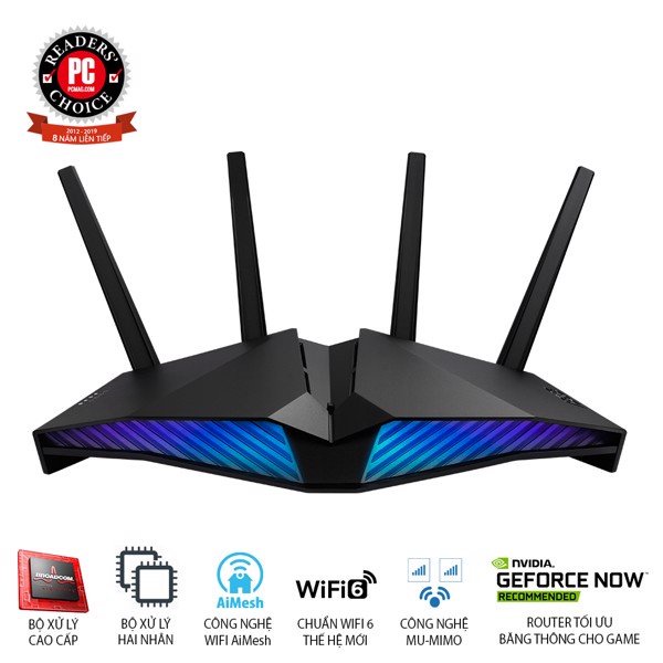 Thiết bị Router ASUS RT-AX82U AX5400 Wifi 6 băng tần kép