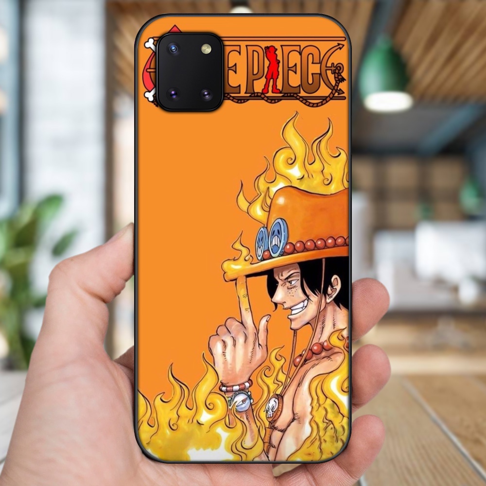 Ốp lưng Samsung Note 10 Lite viền đen in hình Ace One Piece