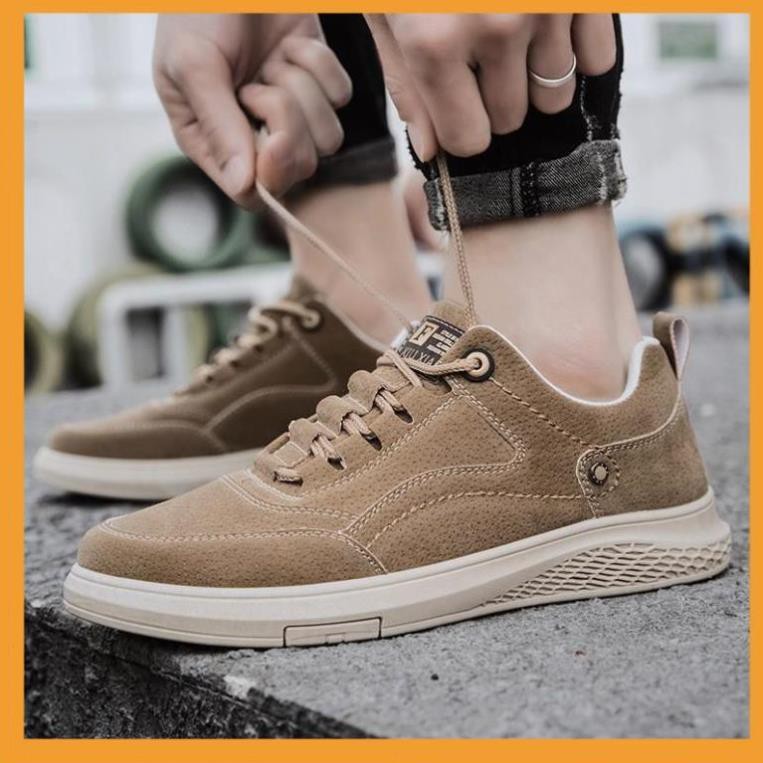 [HÀNG HOT TREND-2021] Giày thể thao nam, Giày Sneaker Nam Cổ Thấp Da Lộn cực dễ phối đồ