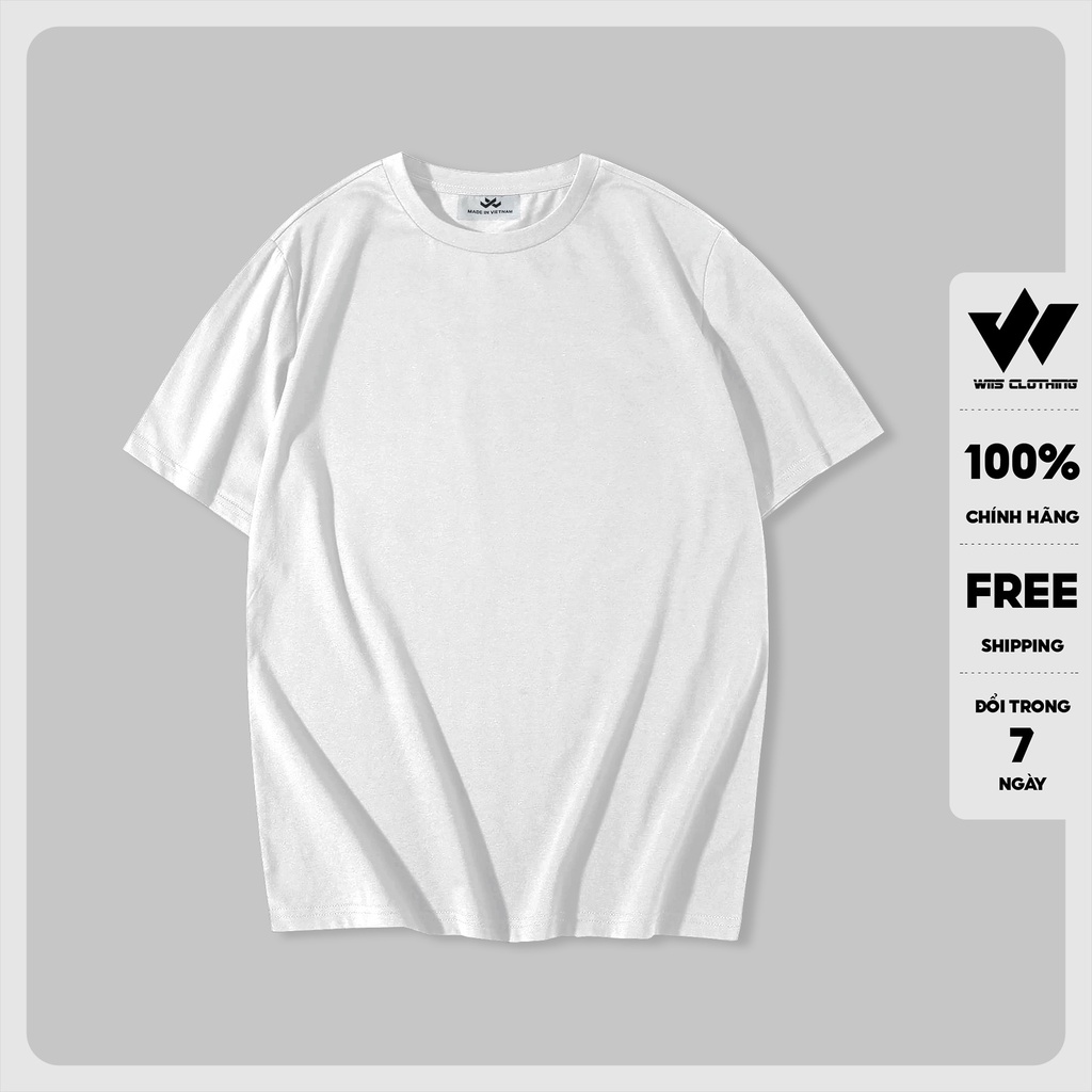 Áo thun tay lỡ WIIS unisex phông form rộng TRƠN thời trang nam nữ ulzzang oversize