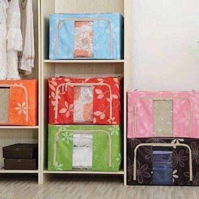 tủ đựng chăn màn khung sắt cao cấp gấp gọn {tiết kiệm không gian}