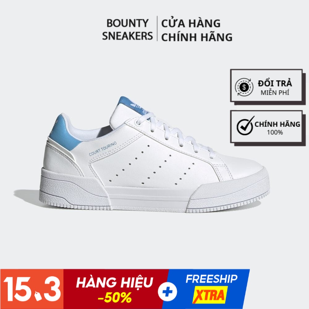 Giày sneaker adidas court torino &quot;Light Blue&quot; H00763 - hàng chính hãng - Bounty Sneakers