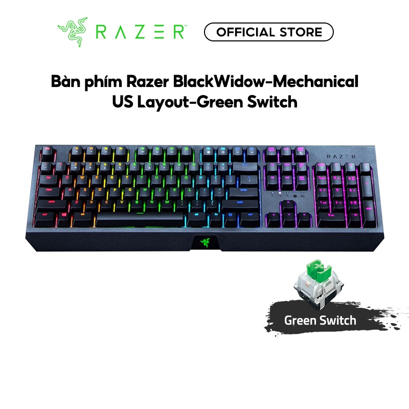 Bàn phím game có dây (USB) cơ học Razer BlackWidow Full size Keycap ABS LED RGB 16,8 triệu màu