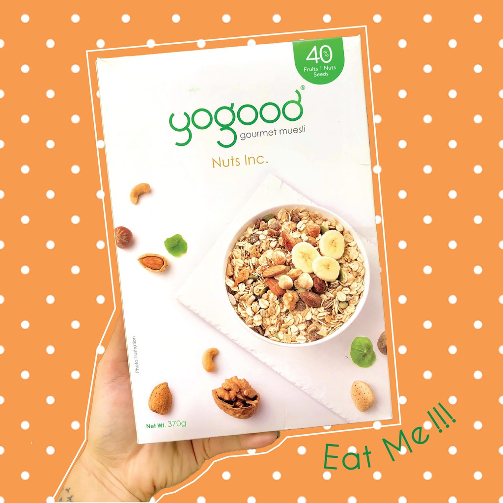 Ngũ cốc nguyên cám ăn kiêng nhiều loại hạt Muesli Yogood Nuts Inc - Hộp 370g