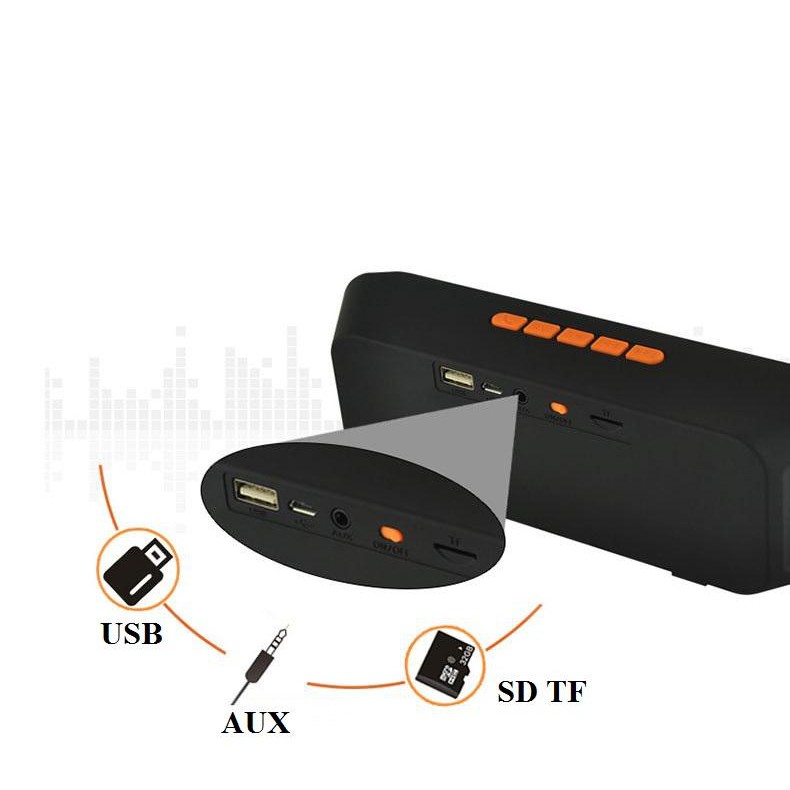 LOA BLUETOOTH S208 LOẠI XỊN, LOA SIÊU BASS, ÂM THANH 3D, HỖ TRỢ BLUETOOTH 4.0